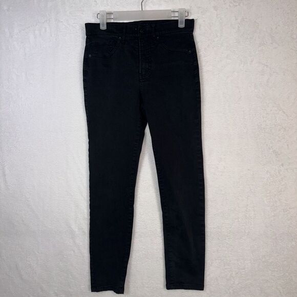 Express Denim - Express Jeans Women's 2R‎ Black Denim Cotton 5-Pockets Mid-Rise Skinny Leg W400